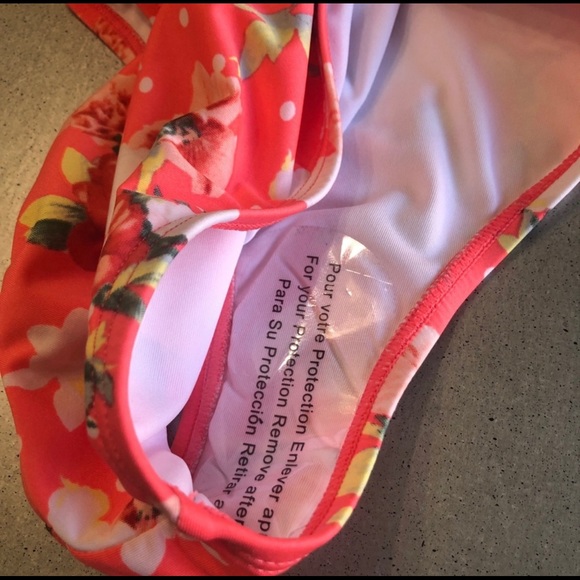 LAUNDRY BY DESIGN one piece Bright Coral Lace Up Swimsuit XS - Picture 14 of 16